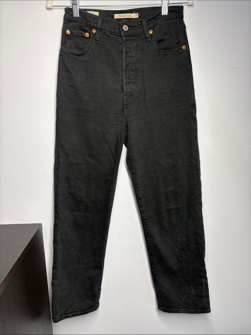 Levi’s Rib Cage Straight Black Denim Jeans